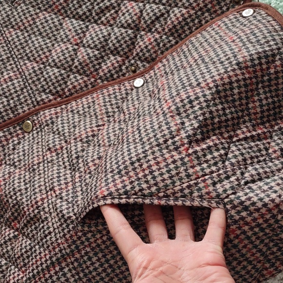 NWT Lauren Ralph Lauren XXL Box Houndstooth Snap Button Quilted Jacket - Picture 12 of 16
